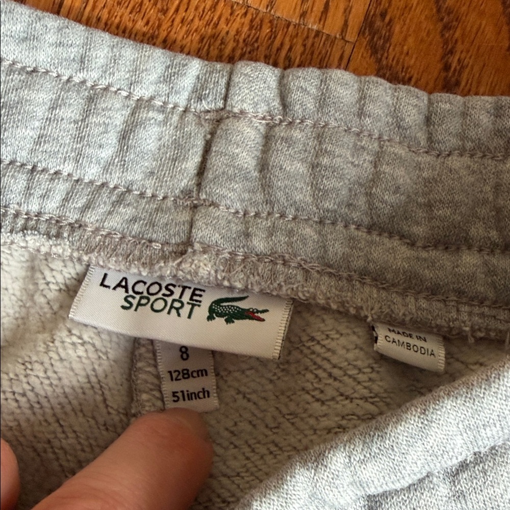 Lacoste sport boys Gray Shorts size 8 - Picture 2 of 5